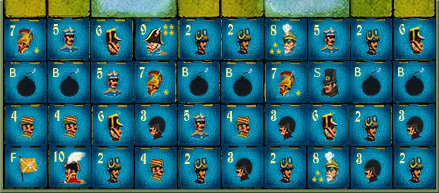 Man the Barricades setup for Stratego Man the Barricades setup for Stratego
